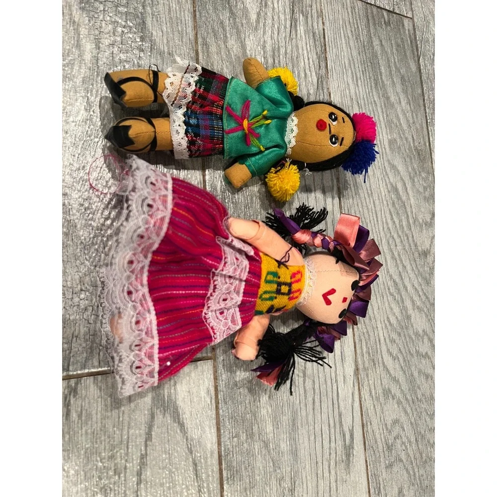 Mexican Rag‎ Dolls Set 2 Navajo Traditional Maria Folk Art Handmade Otomi Native